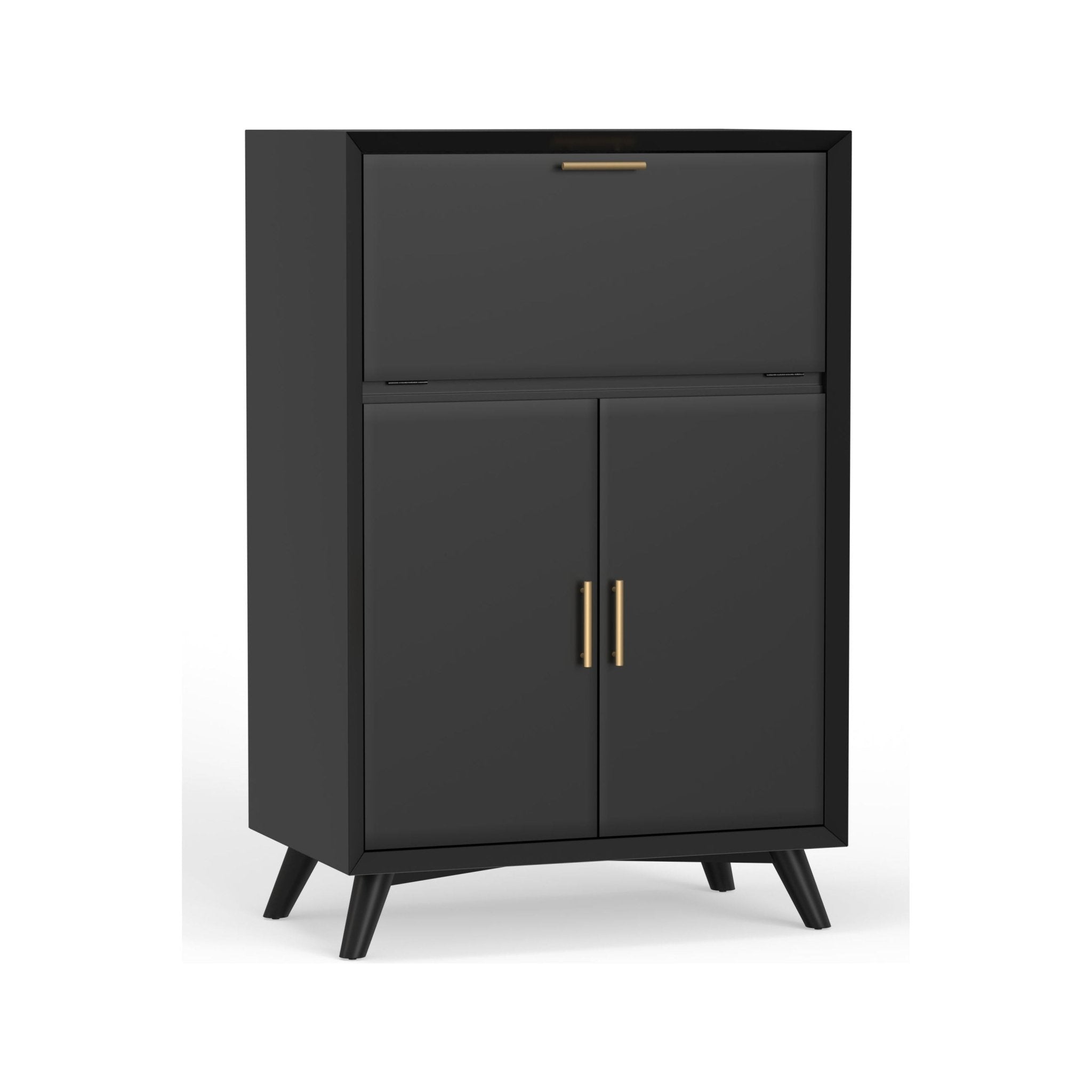 Flynn Large Bar Cabinet, Black