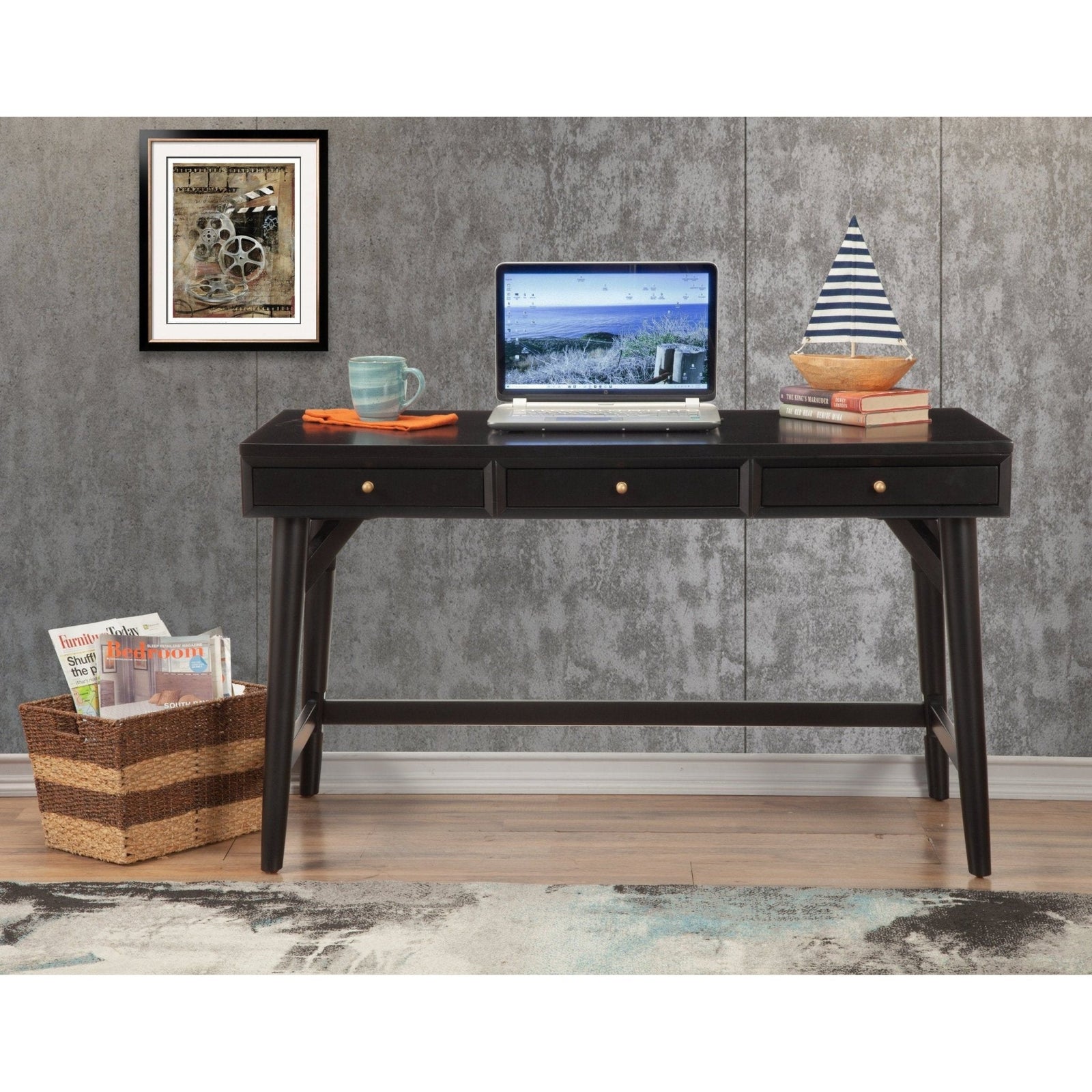 Flynn Large Desk, Black