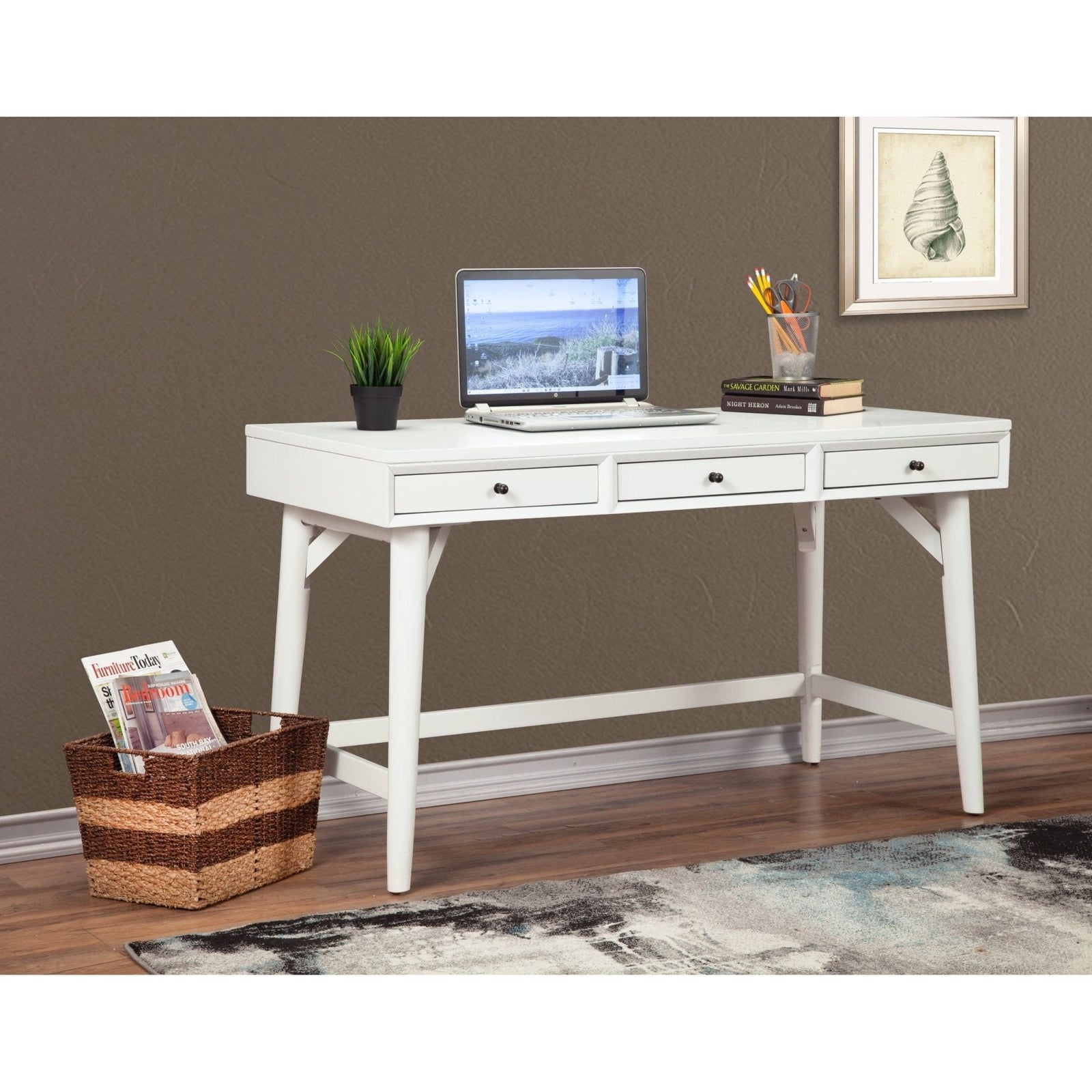 Flynn Large Desk, White