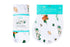 Gift Set: North Carolina Baby Muslin Swaddle Blanket and Burp Cloth/Bib Combo (Floral)