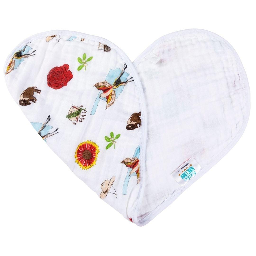 Gift Set: Oklahoma Swaddle Blanket and Burp Cloth/Bib Combo