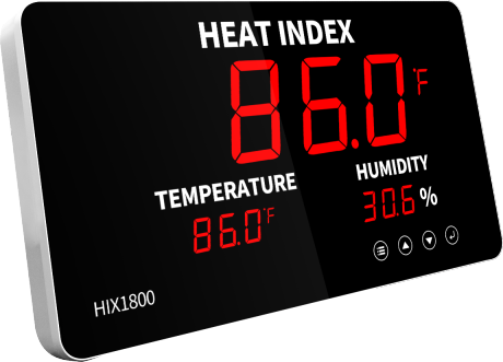 HIX1800 Big Digit Heat Index Monitor with Alarm