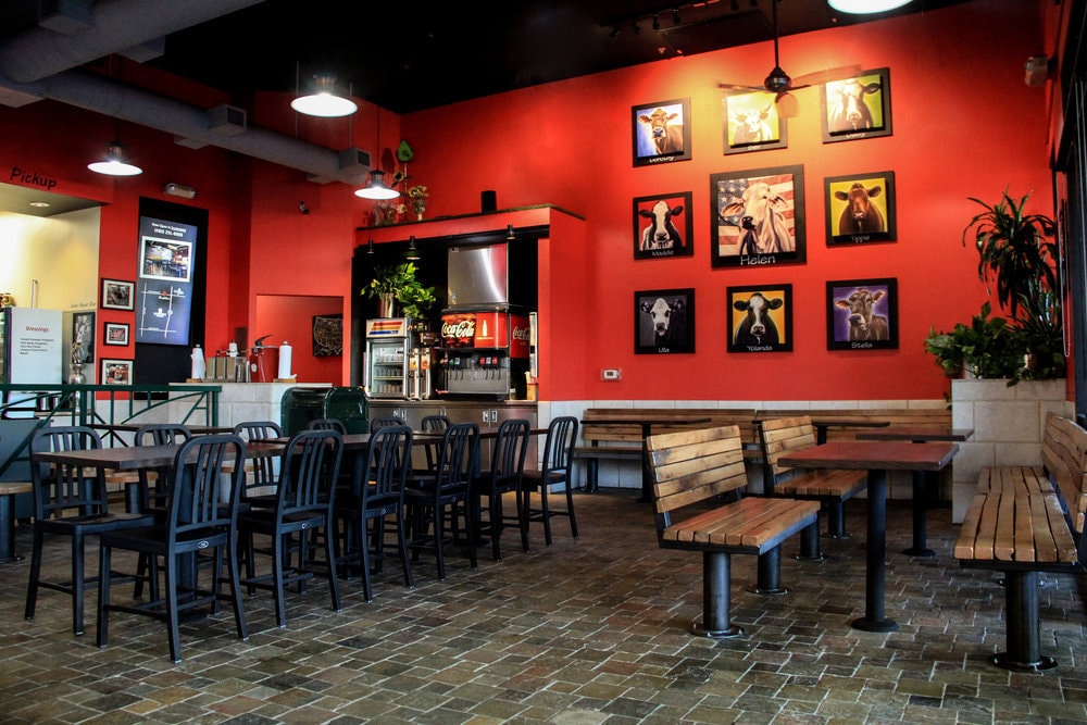 Bolted Down Bench With Back - Reclaimed Furniture For Restaurants - Wooden Bench With Back For Café