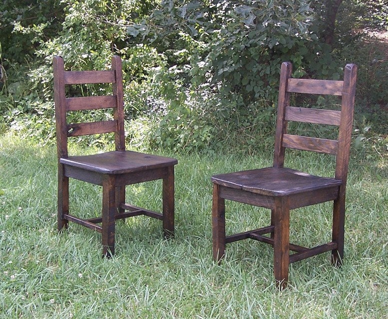 Dining Chair, Wood Rustic Kitchen Chair, Farmhouse Dining Chair, Reclaimed Wood Chair, Distressed Oak Chair, Dining Room Chair, Home Gift