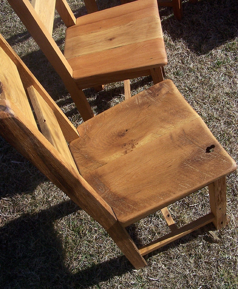 FREE SHIPPING - Dining Chair, Wooden Dining Chair, Modern Farmhouse Chair, Oak Chair, Wood Chair With Back, Rustic Dining Chair, Reclaimed