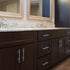 72 Inch Espresso Shaker Double Sink Bathroom Vanity with Drawers