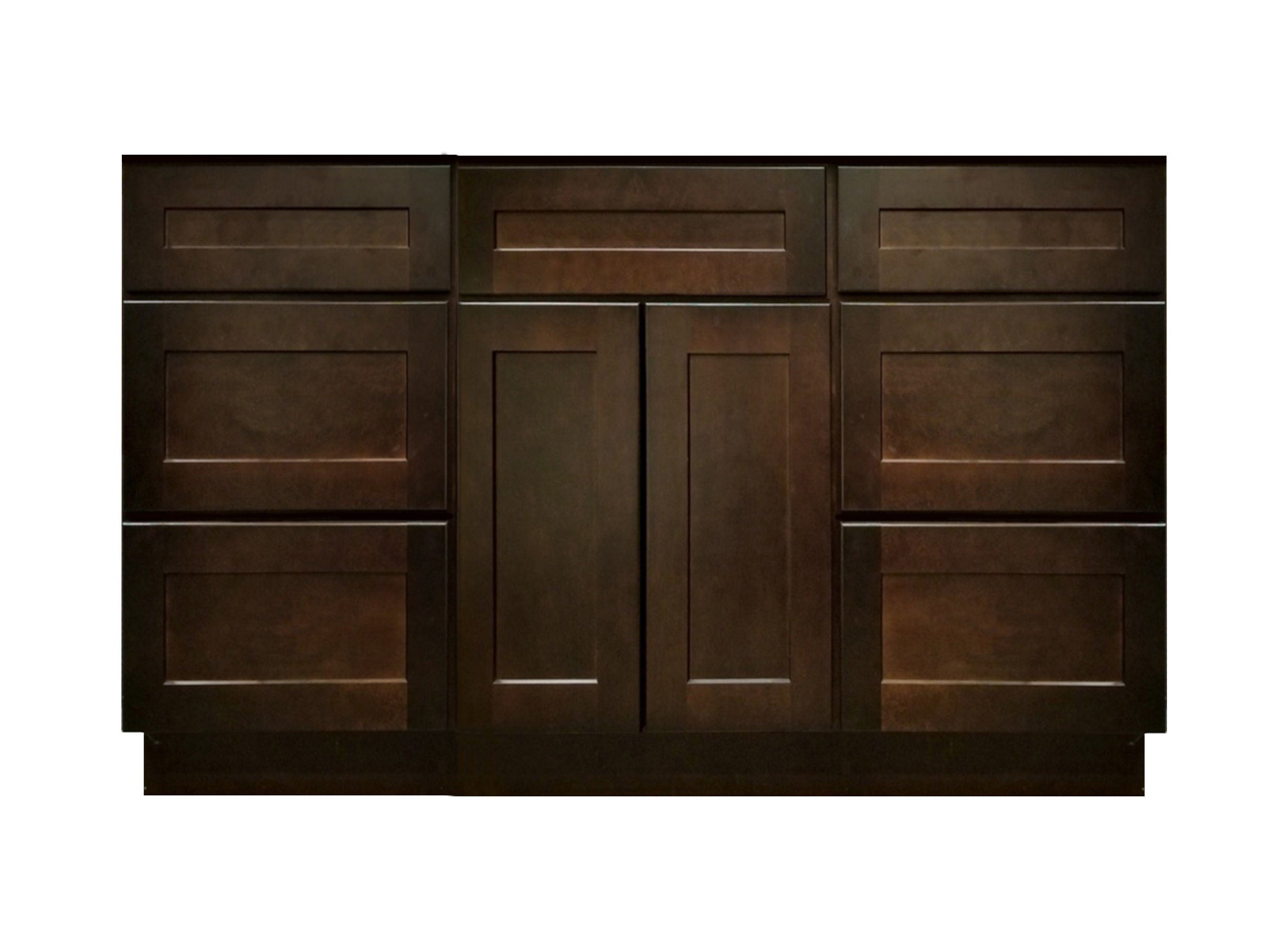 60 Inch Espresso Shaker Single Sink Bathroom Vanity with Drawers