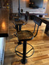 FREE SHIPPING - Bar stool with back swivel - Bolt down bar stool with back bar height - Bar stool counter height - Kitchen island stool