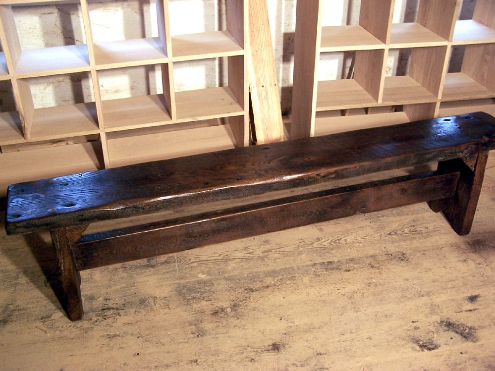 Antique Bench, Wood Bench, Narrow Entryway Bench, Plank Bench, Farmhouse Bench, Barn Wood Bench, Reclaimed Wood Bench, Hall Bench, Accent