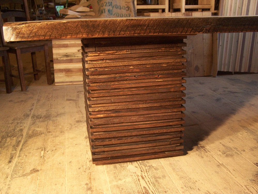 Executive Conference Table, Pedestal Table, Custom Reclaimed Wood Table, Rustic Wooden Table,Extra Large Dining Table,Modern