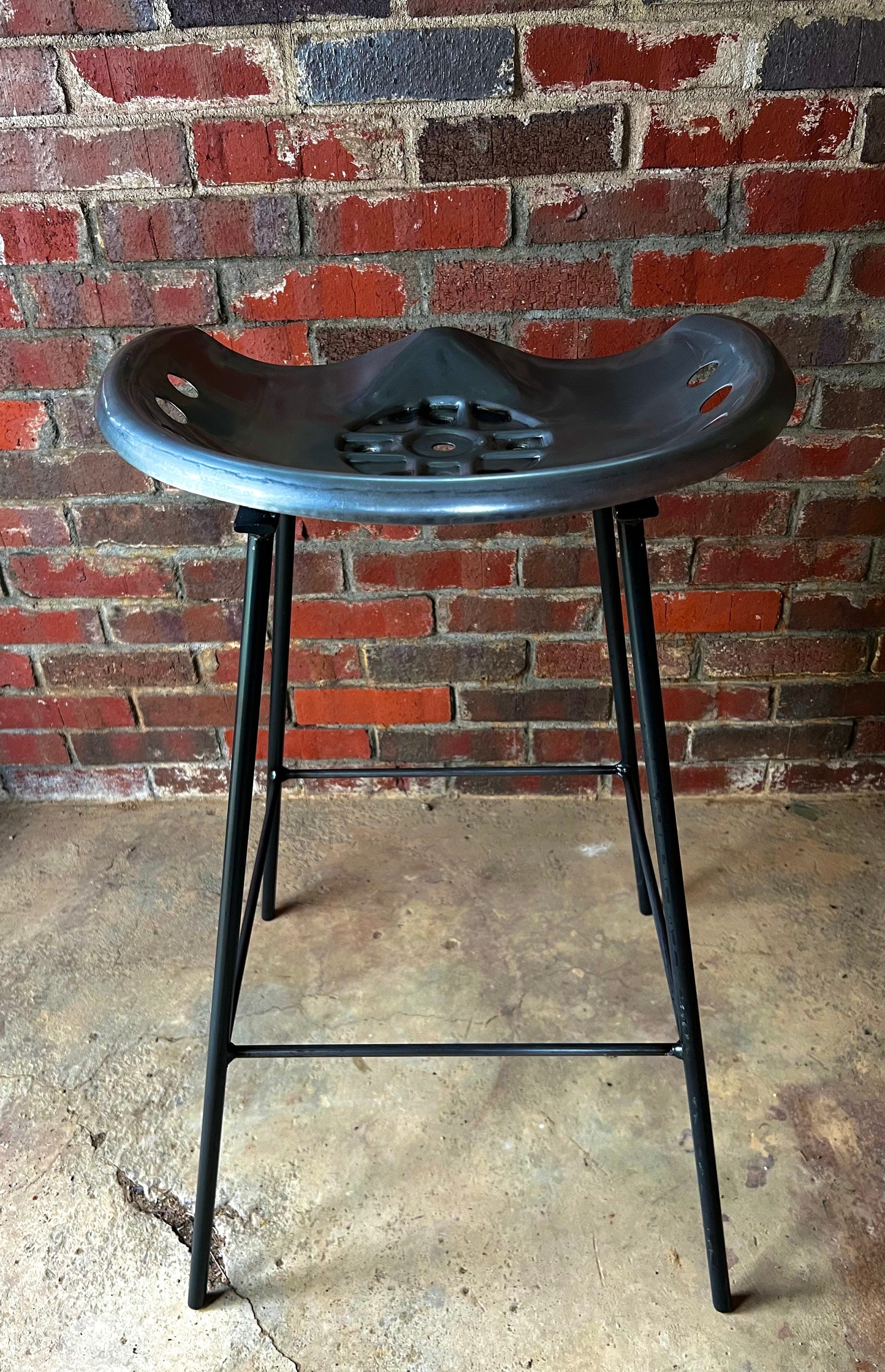 FREE SHIPPING - Outdoor Bar Stool, Metal Bar Stool, Welded Barstool, Tractor Seat Stool, Backless Bar Stool, Counter Height Stool, Table Top