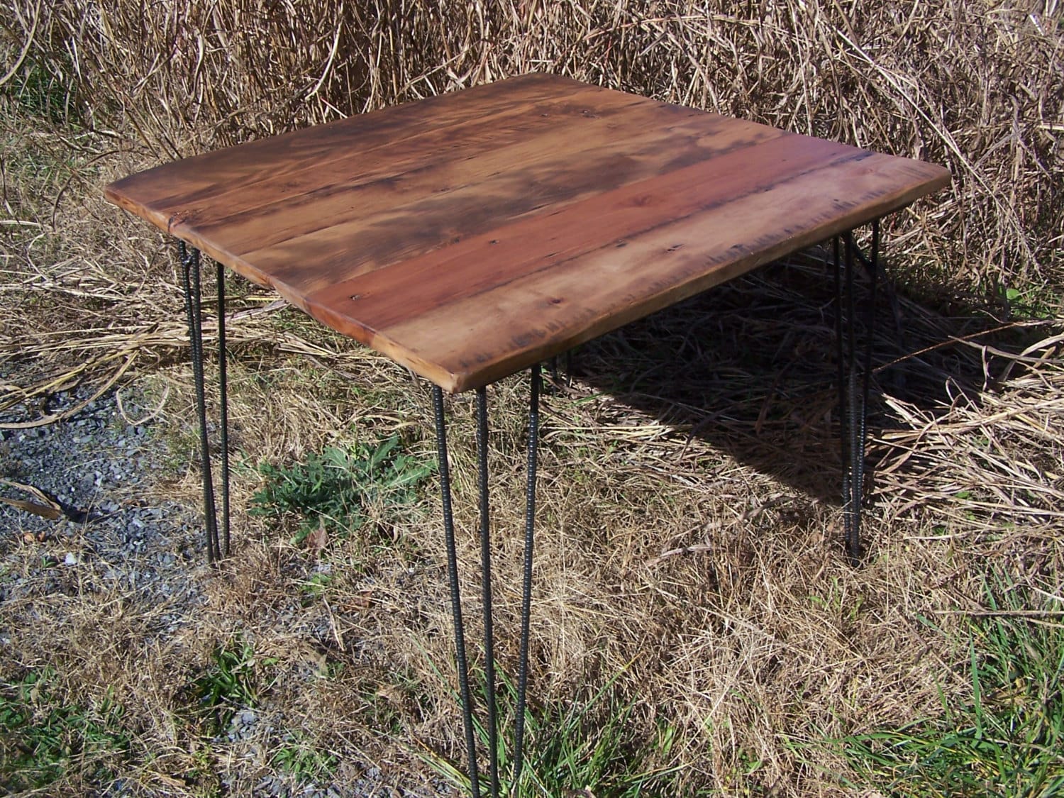 Mesa de desayuno, mesa de tablones de madera, mesa de estilo rústico, mesa industrial, mesa de mediados de siglo, mesa de horquilla, mesa de comedor de madera, mesa de oficina en casa