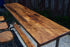 Mesa de altura de barra, mesa de barra industrial, mesa de madera de granero recuperada, mesa de madera, mesa de tubos de metal, mesa de isla de cocina