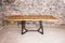 Mesa de conferencias, base de mesa con caballete, mesa de comedor de madera recuperada, mesa rústica moderna, THE SONIA, mesa de granja moderna, mesa de madera de losa