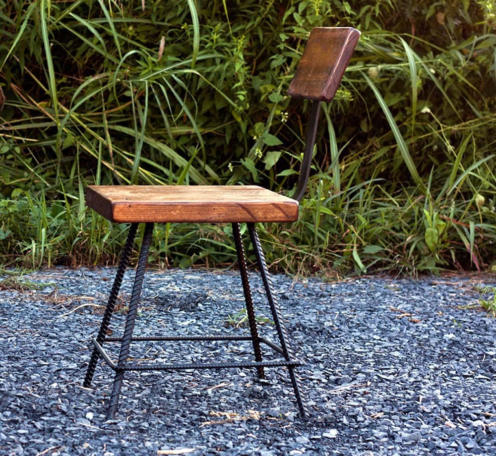 FREE SHIPPING - Counter Height Stool, Bar Stools Counter, Reclaimed Wood Stools, Coppersmith Stools, Rebar Chairs, Iron Bar Stool, Table Top