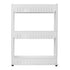 Home Basics 3-Tier Kitchen Storage Cart With Wheels, White, 21.5x5x28.7 Inches