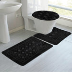 Jenny 3-Piece Diamond Plush Oversized Non-Slip Bath Rug Set