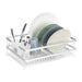 Premius Aluminum Dish Rack With Drainage Tray and Cutlery Holder, 16.75X12X5.65 Inches