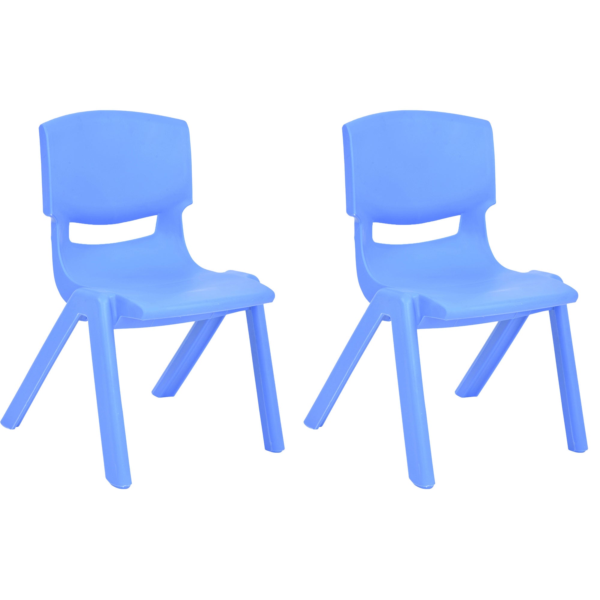 JOON Stackable Plastic Kids Learning Chairs, Blue, 20.5x12.75x11 Inches, 2-Pack (Pack of 2)