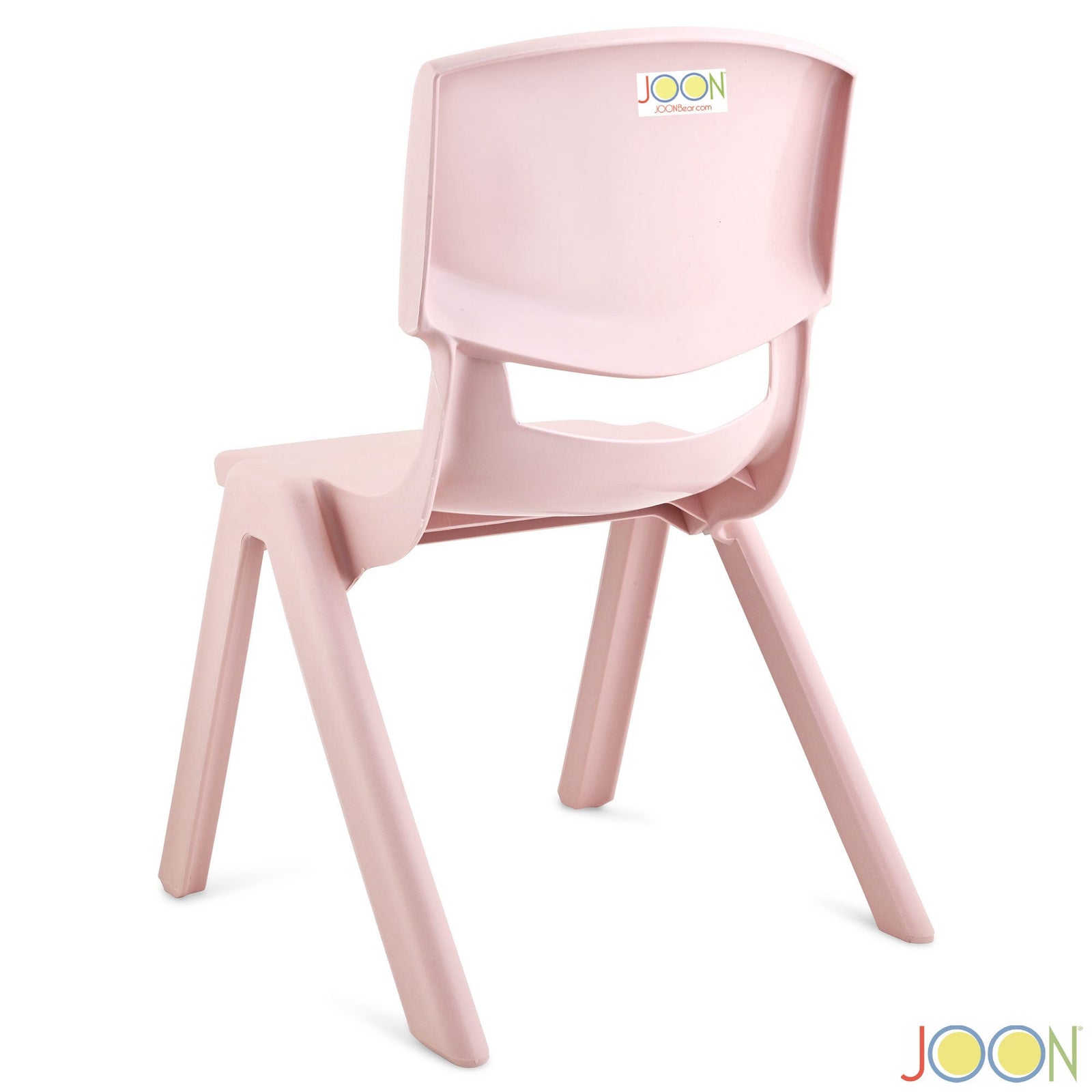 Sillas de aprendizaje apilables de plástico para niños JOON, color rubor, 20,5 x 12,75 x 11 pulgadas, paquete de 2 (paquete de 2)