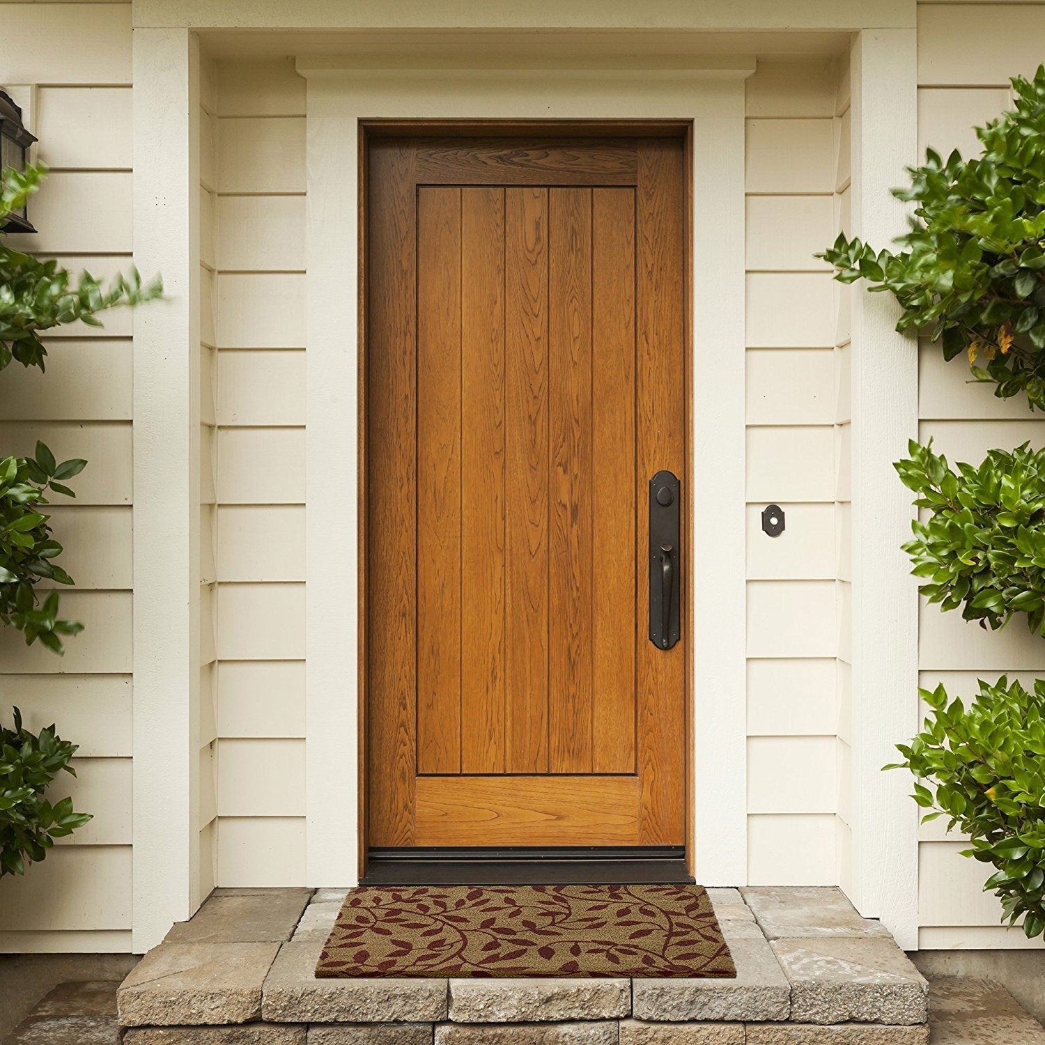 Achim Printed Vine Leaves Coir Doormat, 18x30 Inches