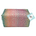 PREMIUS Cosmetic bag with Gold Metal Zipper, Pastel Cheetah Print, 9x4x4 Inches