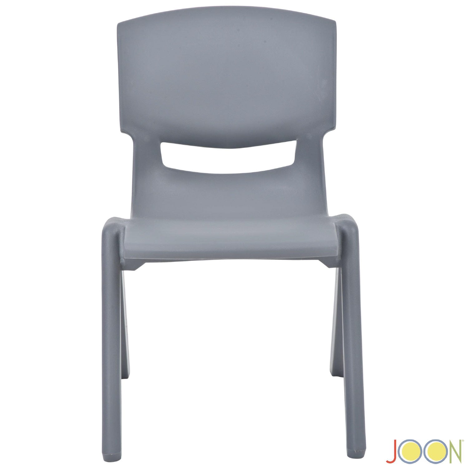 JOON Stackable Plastic Kids Learning Chairs, Dark Gray, 20.5x12.75X11 Inches, 2-Pack (Pack of 2)