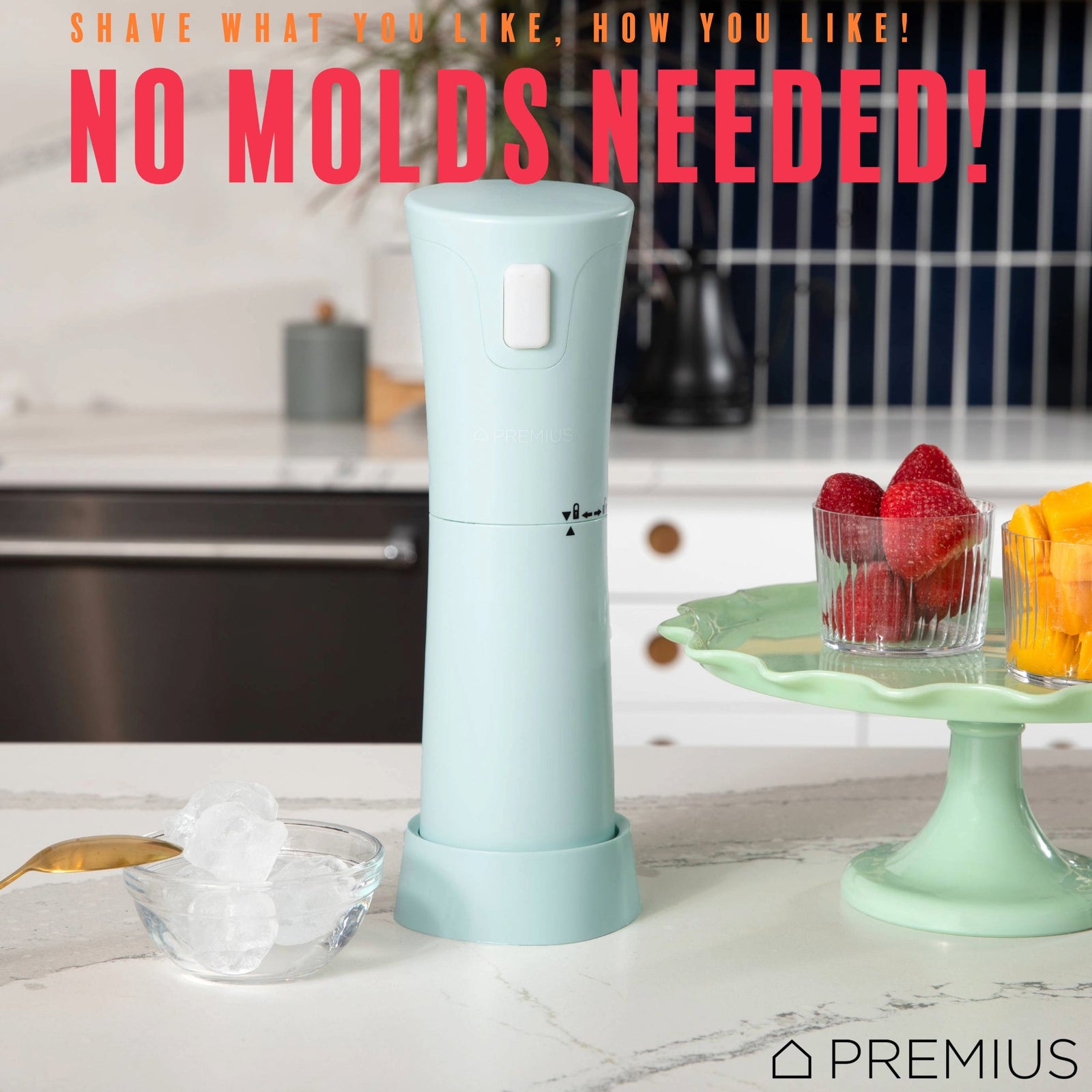 Máquina para hacer granizados hawaianos, recargable e inalámbrica, de PREMIUS, color menta