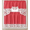 Mariah Poinsettia Kitchen Curtain Set with Cutout Design, Red, Swag Valance 60x36, Tiers 30x36 Inches