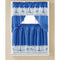 Juego de cortinas de cocina bordadas Esty Paris, azul, estilo bohemio, 60 x 36, 30 x 36 pulgadas