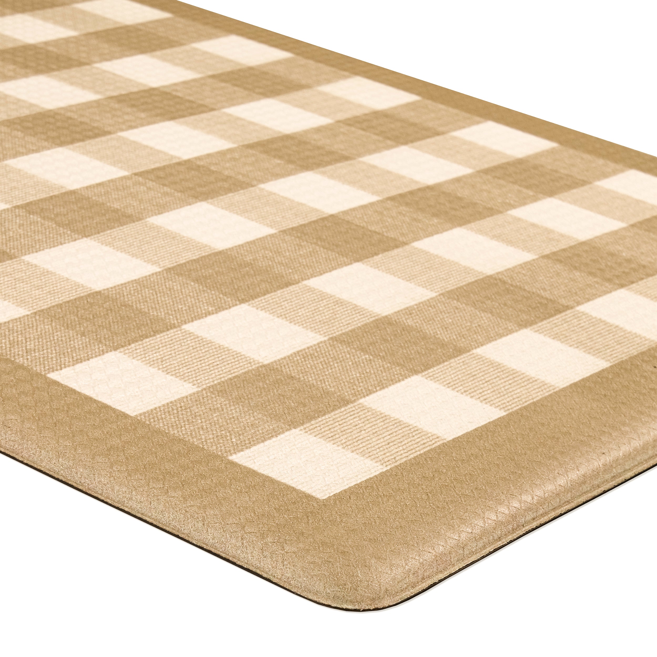 Achim Decorative Buffalo Check Anti-Fatigue Mat, Taupe, 18x30 Inches