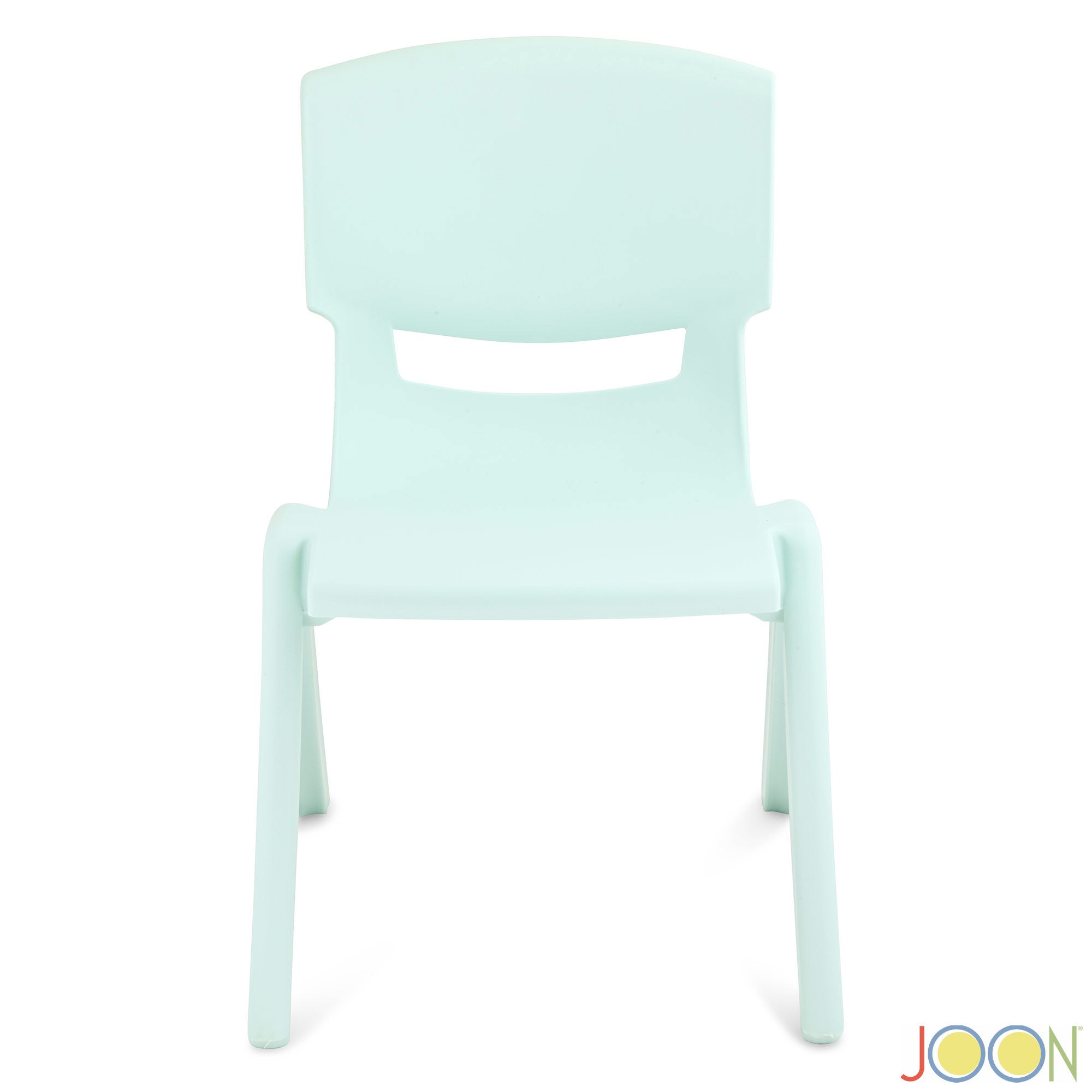 Sillas de aprendizaje apilables de plástico para niños JOON, verde menta, 20,5 x 12,75 x 11 pulgadas, paquete de 2 (paquete de 2)