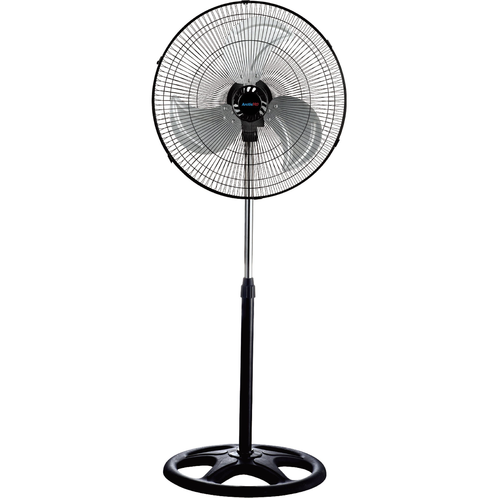 Arctic-Pro Industrial High Velocity Metal Oscillating Stand Fan, Black, 18 Inches