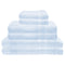 Premius Premium 6-Piece Combed Cotton Bath Towel Set, Sky Blue