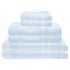 Premius Premium 6-Piece Combed Cotton Bath Towel Set, Sky Blue