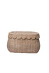 Scalloped Rattan Basket - Small - Pre-Sale