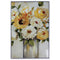 PREMIUS Framed Lacquer Floral Canvas Wall Art, Yellow-White, 37x25 Inches