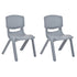 JOON Stackable Plastic Kids Learning Chairs, Dark Gray, 20.5x12.75X11 Inches, 2-Pack (Pack of 2)