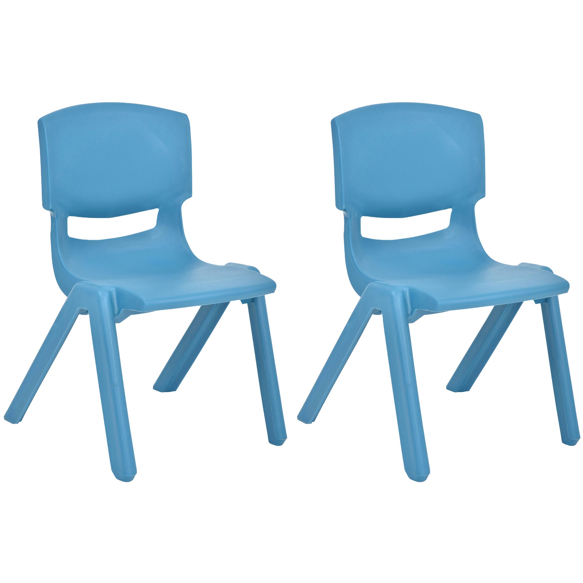 JOON Stackable Plastic Kids Learning Chairs, Sky Blue, 20.5x12.75X11 Inches, 2-Pack (Pack of 2)