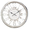 PREMIUS Round Electroplated Analog Wall Clock, Silver, 12 Inches