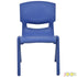 JOON Stackable Plastic Kids Learning Chairs, Dark Blue, 20.5x12.75X11 Inches, 2-Pack (Pack of 2)