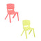 JOON Stackable Plastic Kids Learning Chairs Set, Coral-Lime