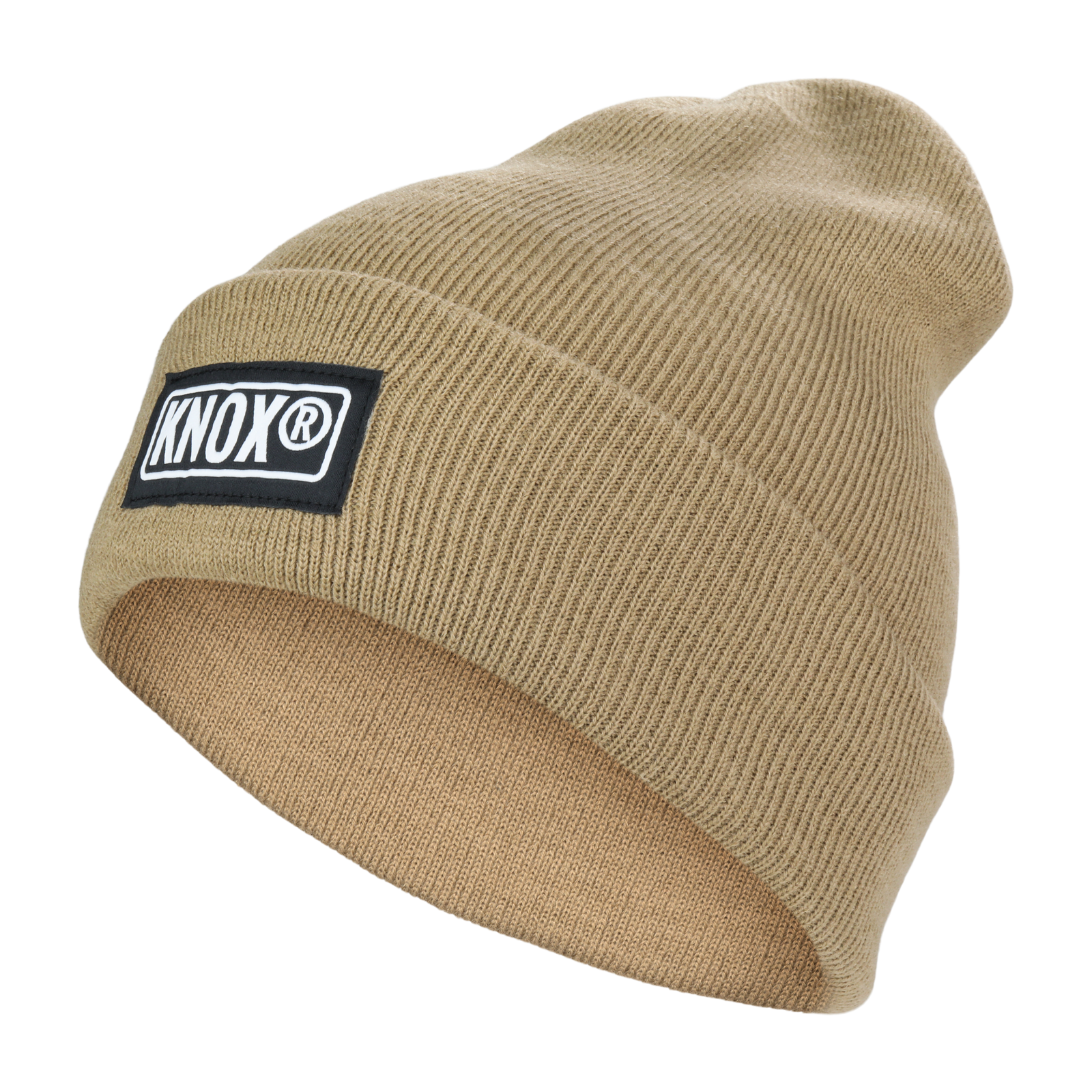 Knox Knit Cuffed Tan Beanie