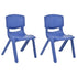 JOON Stackable Plastic Kids Learning Chairs, Dark Blue, 20.5x12.75X11 Inches, 2-Pack (Pack of 2)