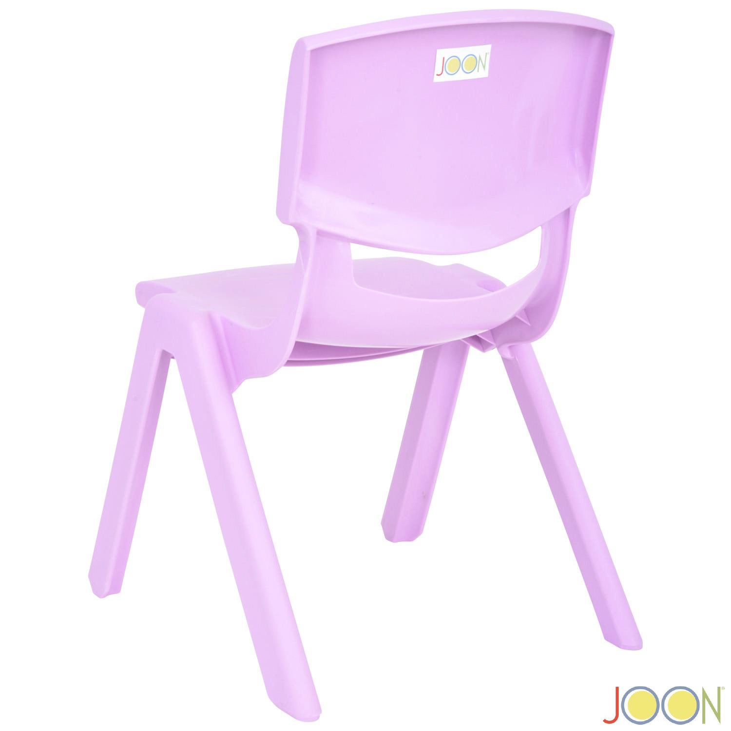 JOON Stackable Plastic Kids Learning Chairs, Lilac, 20.5x12.75X11 Inches, 2-Pack (Pack of 2)