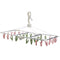 All for You 32 Clips Aluminum Clothes Hanger Rack with Clip-Hook to Hang, 24x13 Inches