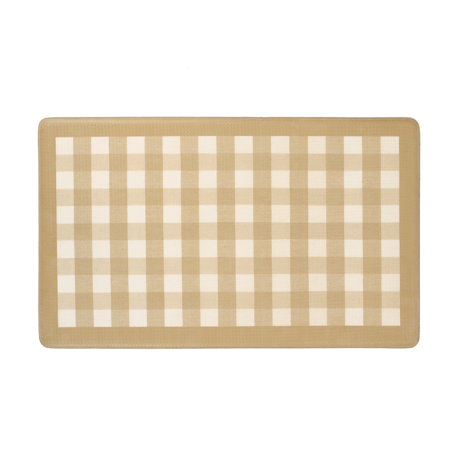 Achim Decorative Buffalo Check Anti-Fatigue Mat, Taupe, 18x30 Inches