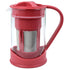 Spigo Cold Brew Coffee Maker with Borosilicate Glass Pitcher, Red, 1 Liter, 8x5 Inches