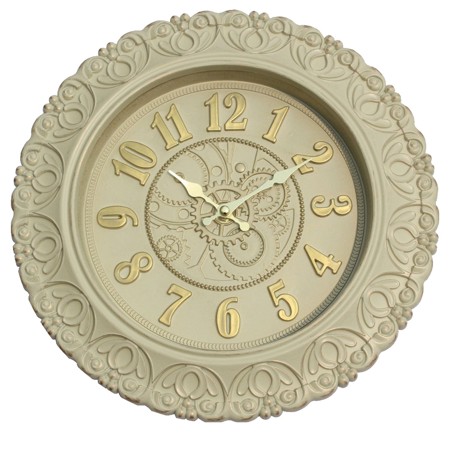 PREMIUS Industrial Style Decorative Wall Clock, Antique, 12 Inches