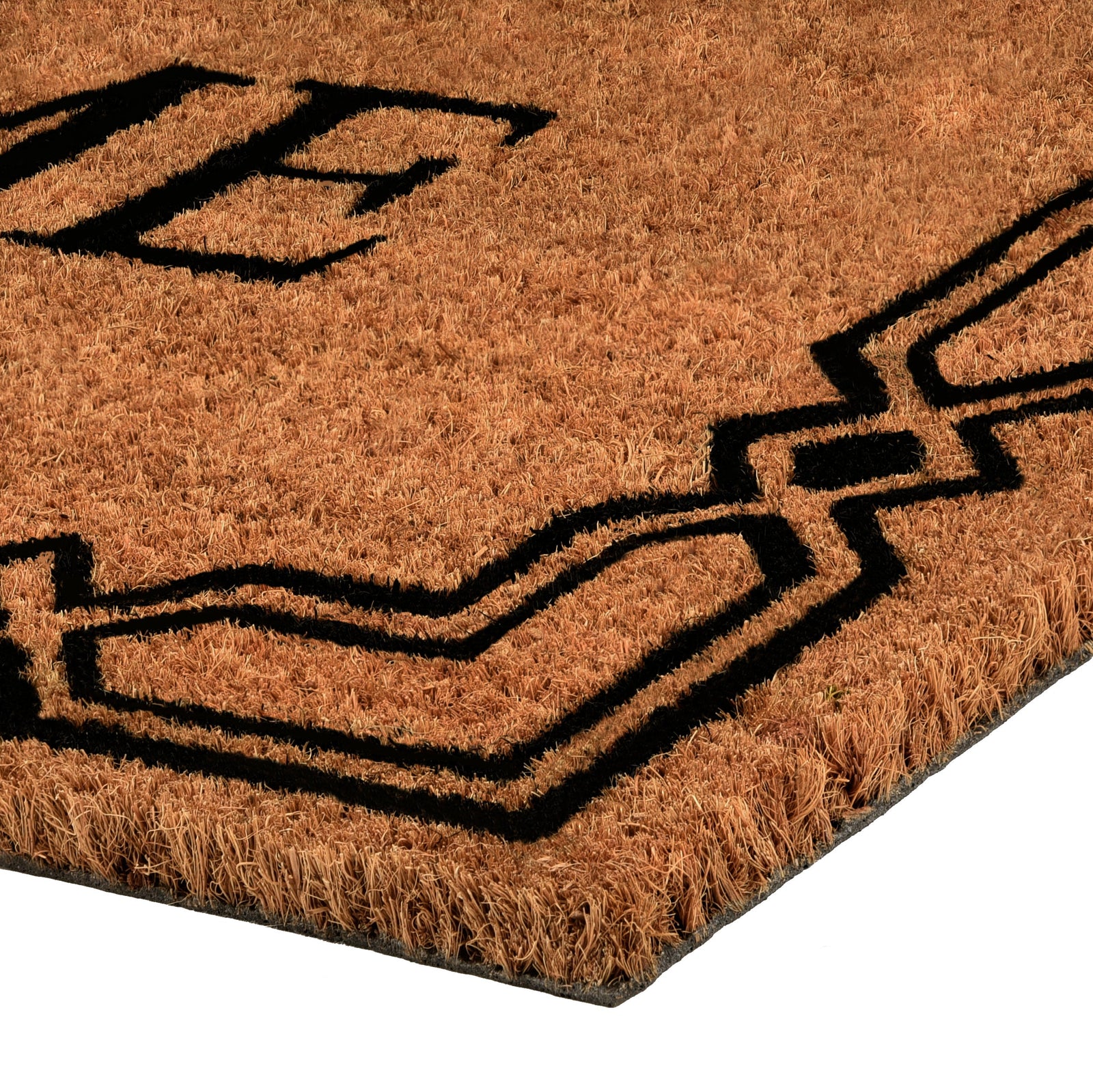 Achim Home Printed Coir Doormat, Brown-Black, 18x30 Inches